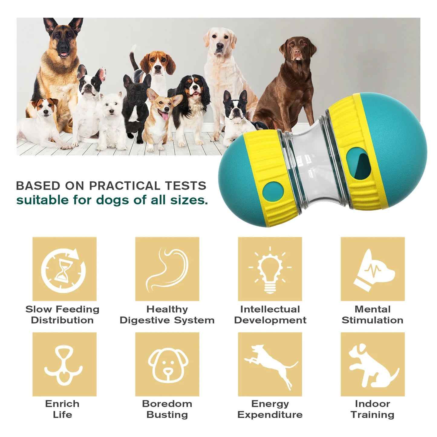 Food Dispensing Dog Toy ,  Leaky Food Ball Puzzle Toys