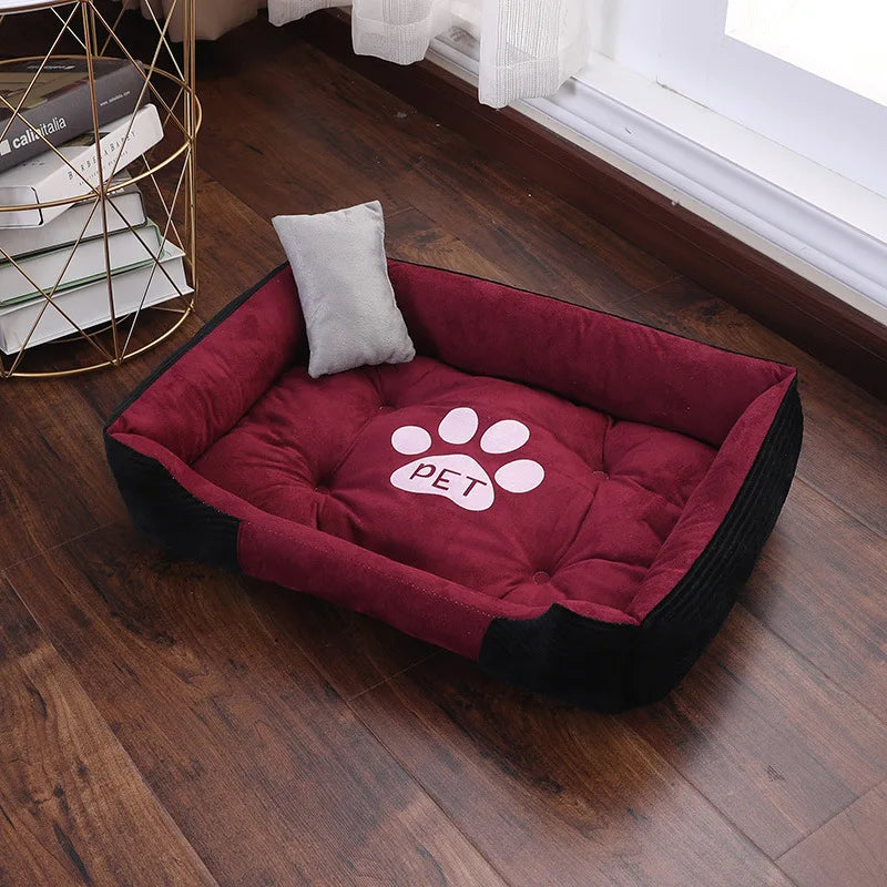 Warm Bone Dogs Bed , Washable House Cotton Kennel Mat