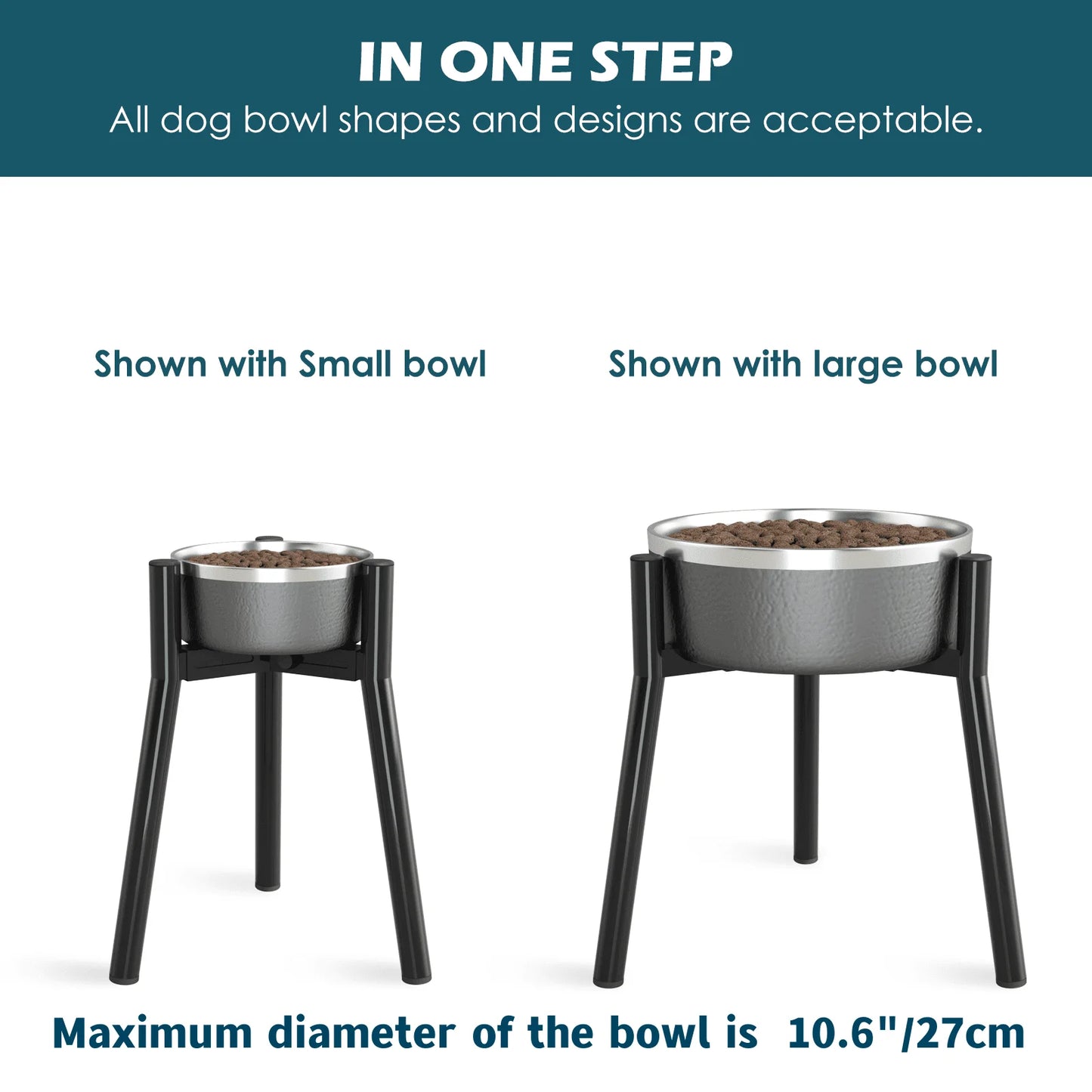 Metal Adjustable Elevated Dog Food Bowls