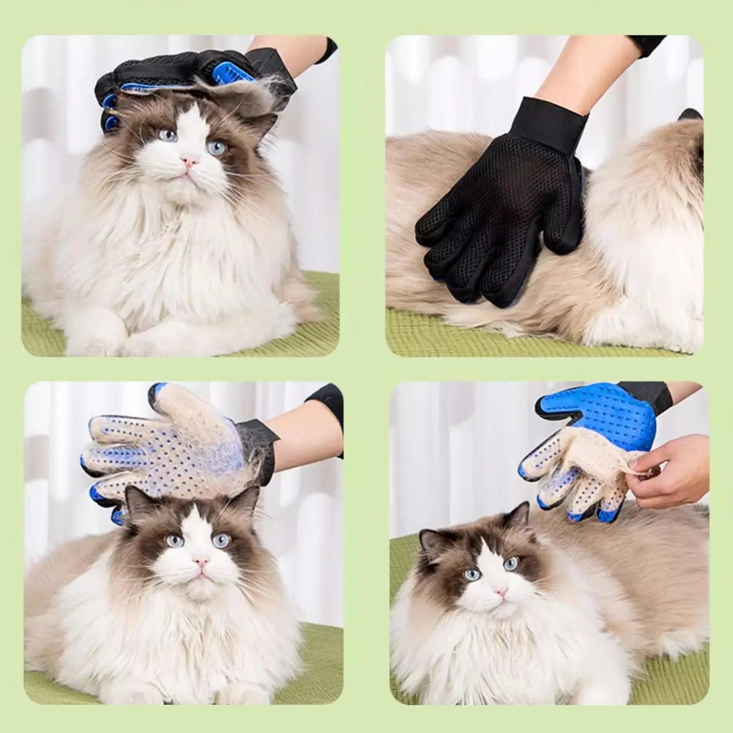 Pet Hair Remove Gloves Rubber  Grooming Hair  Brush