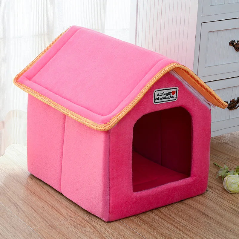 Foldable Dogs & Cat  House Kennel Nest Bed