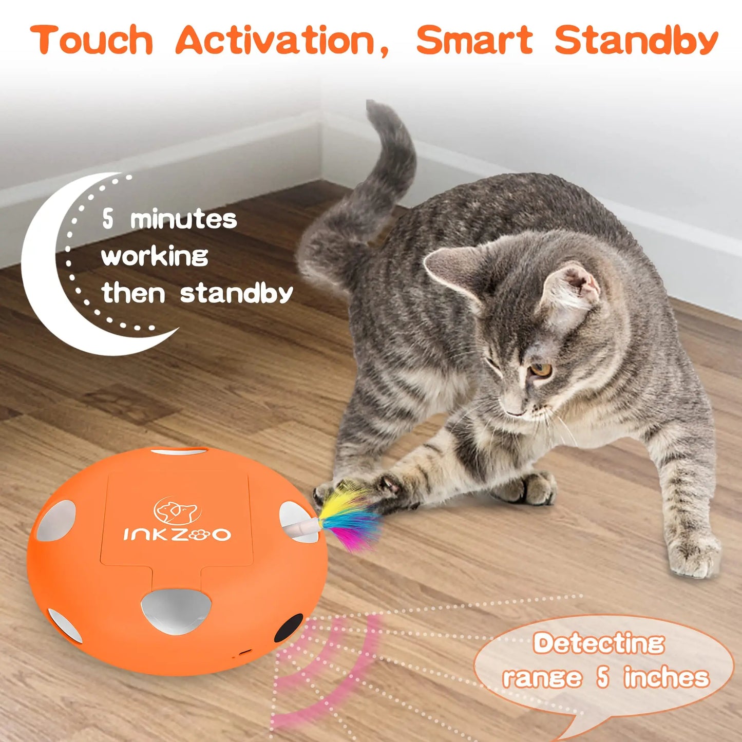 Cat Toys,  Smart Interactive Kitten Toy, Automatic 7 Holes