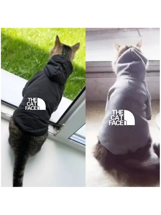 fashion cat North face hoodie