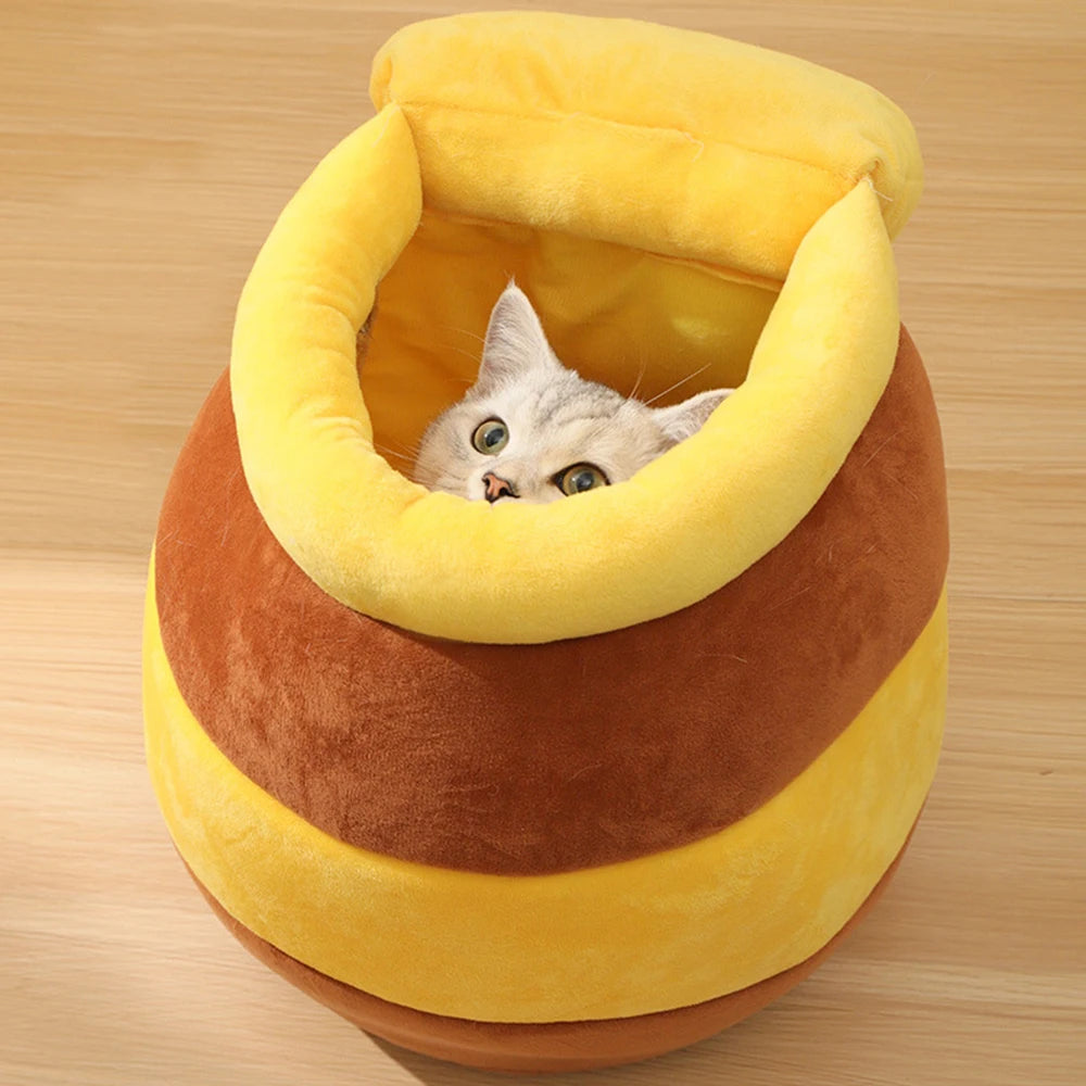 puppy & Cat Bed House Removable Plush Mat