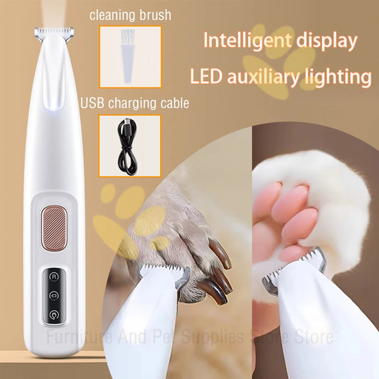 New Dog&Cat Paw Trimmer with LED Light Fully Waterproof