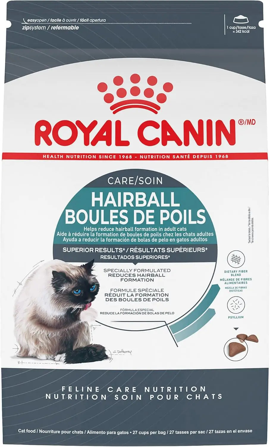 Royal Canin Hairball Care Dry Cat Food, 6 lb/2.7Kg bag