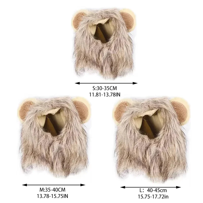 Pet Lion Mane Headgear