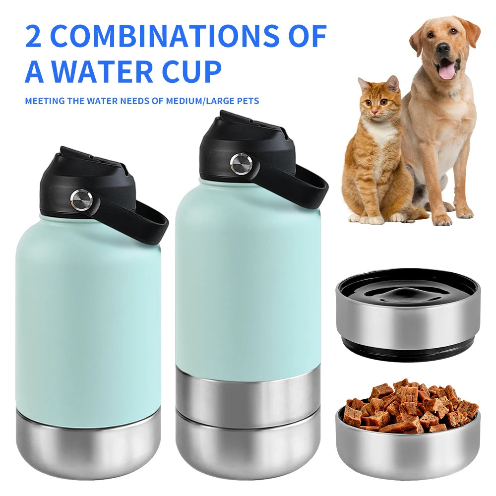 OKKPETS 3 in 1 Stainless Steel  Water Bottle