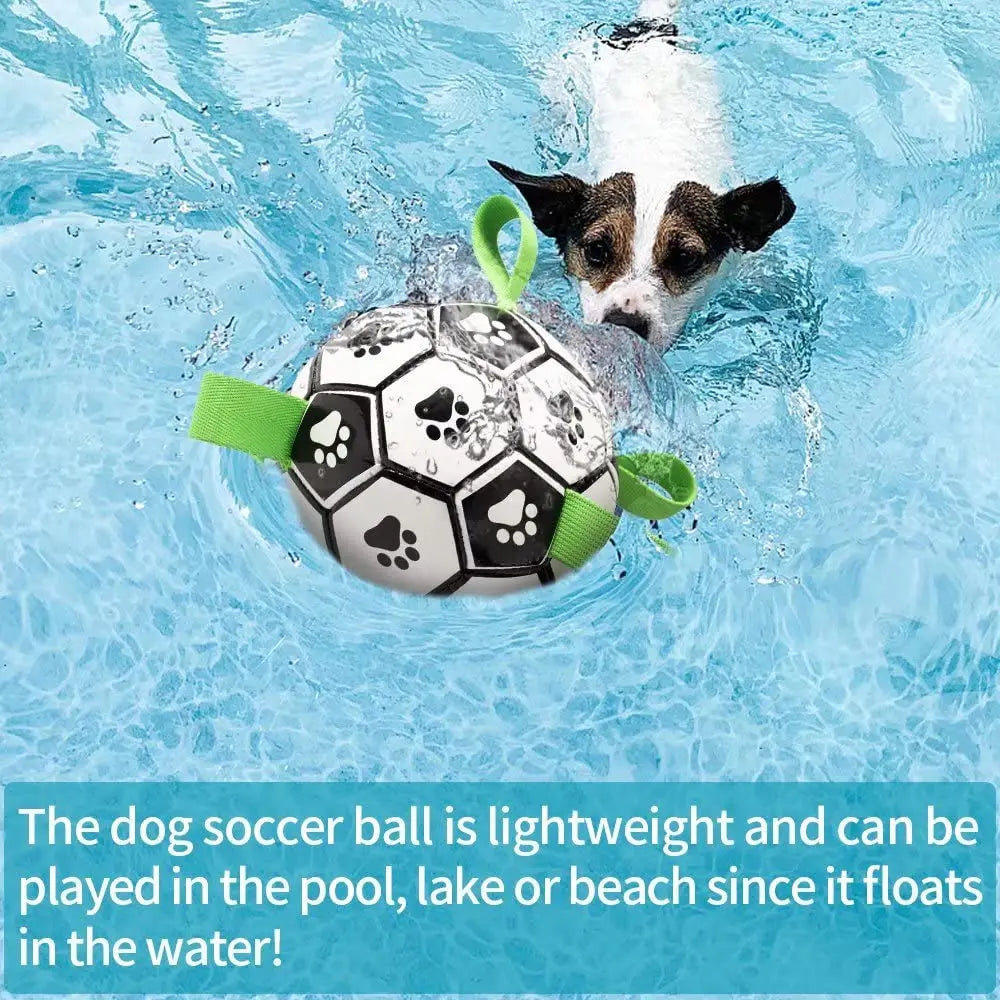 Dog Toys Soccer Ball with Grab Tabs