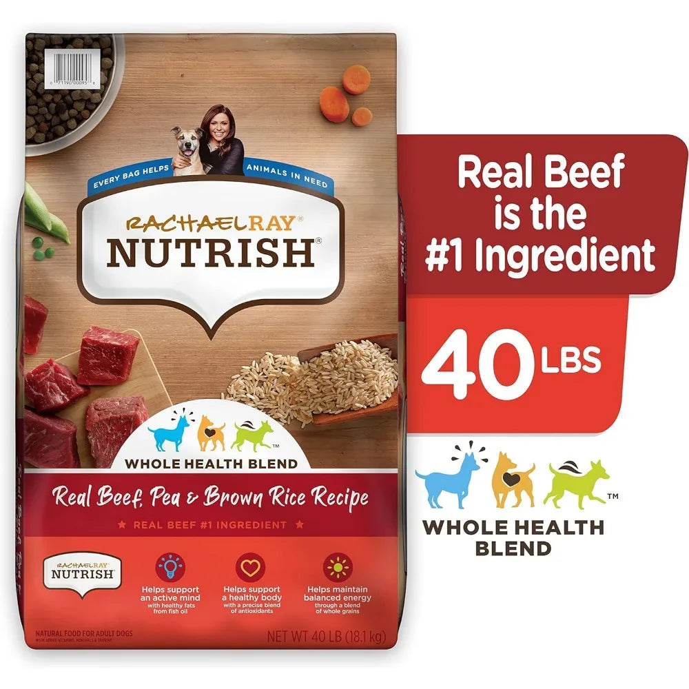 Premium Natural Dry Dog Food, Real Beef, Pea, & Brown Rice Recipe, 40 Pound/18.1Kg Bag