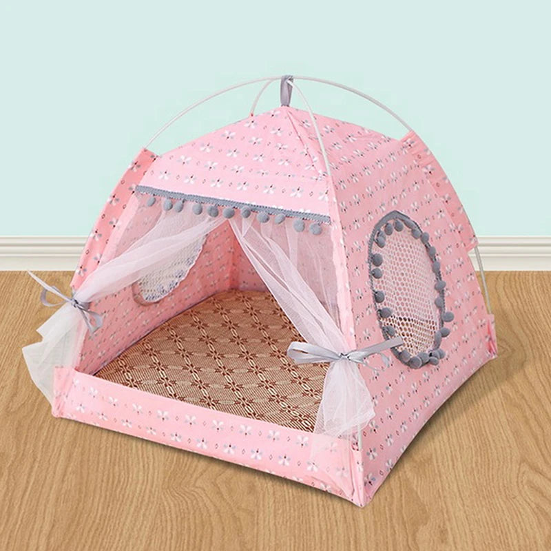 Cat & Puppy Bed , Foldable Tent House Bed