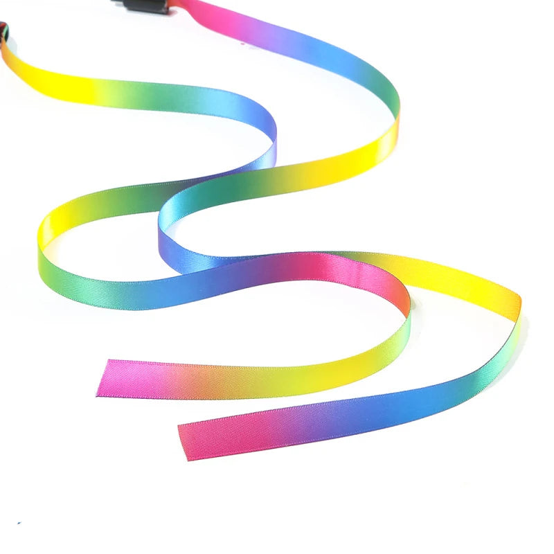 Cute Funny Rainbow Strips Stick Cat Teaser Wand