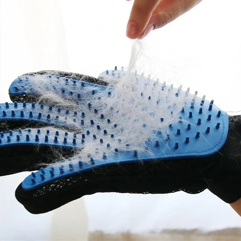 Pet Hair Remove Gloves Rubber  Grooming Hair  Brush