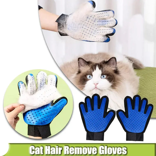 Pet Hair Remove Gloves Rubber  Grooming Hair  Brush