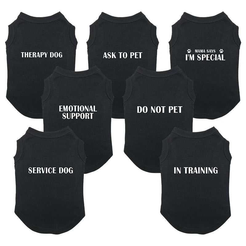 Summer Letters Printed Dog Clothes Vest