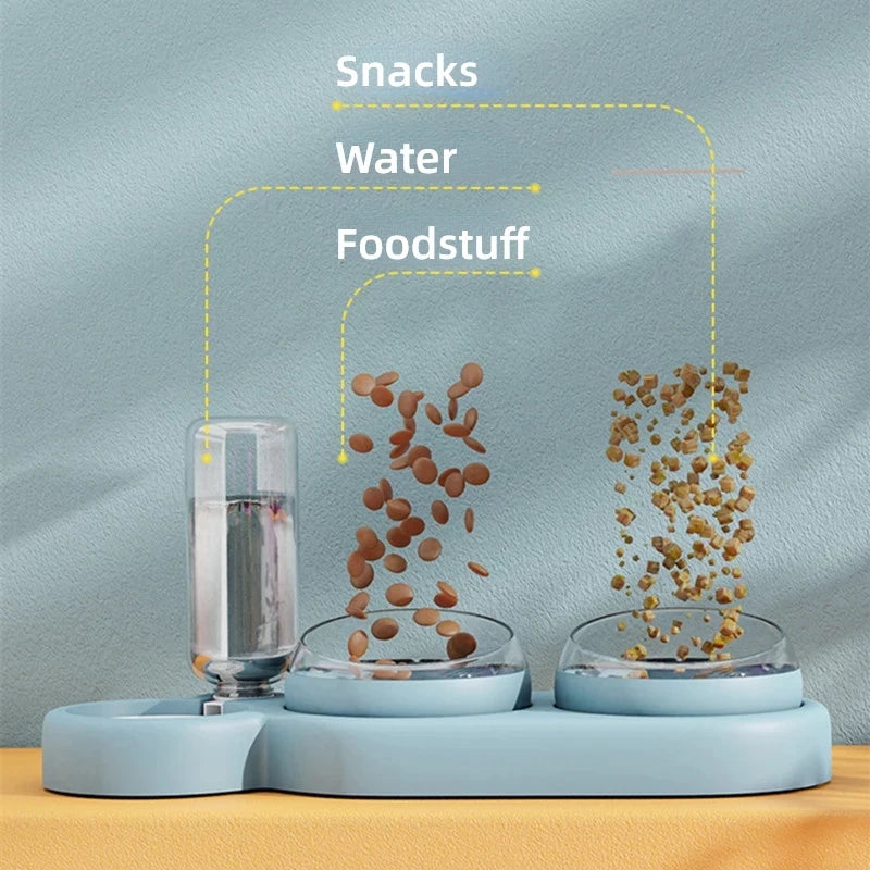 Double Bowls Water Automatic Feeder