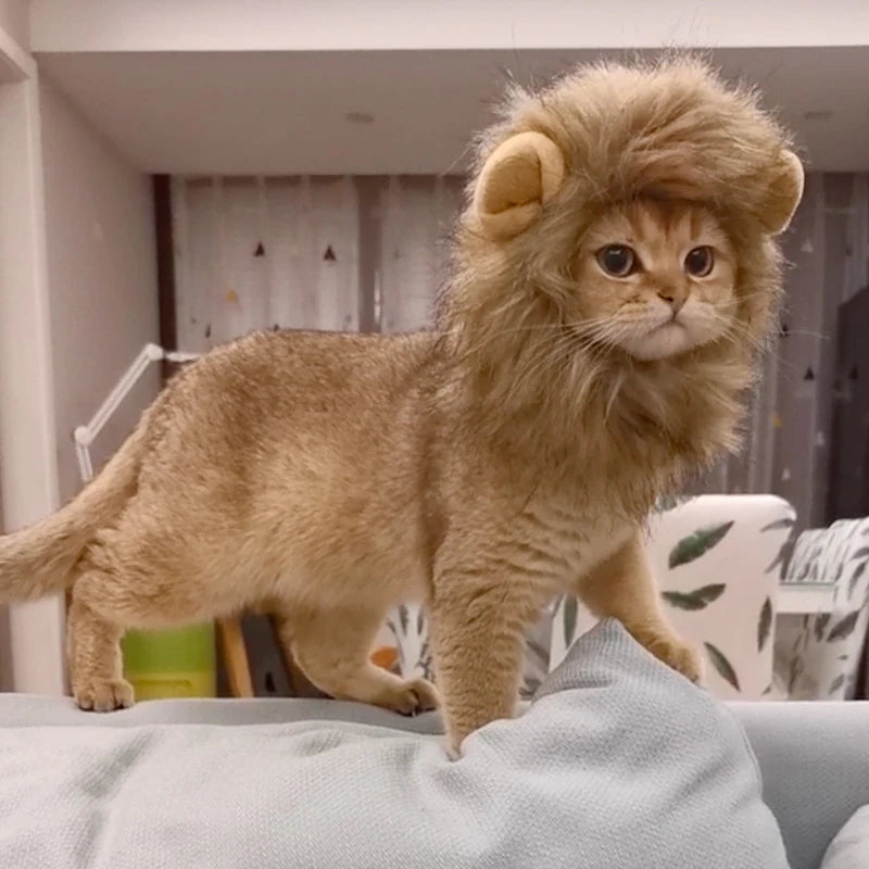 Pet Lion Mane Headgear