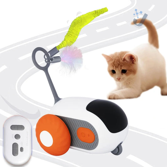 Cat Smart Interactive Car Toy , Automatic Moving Remote Mouse