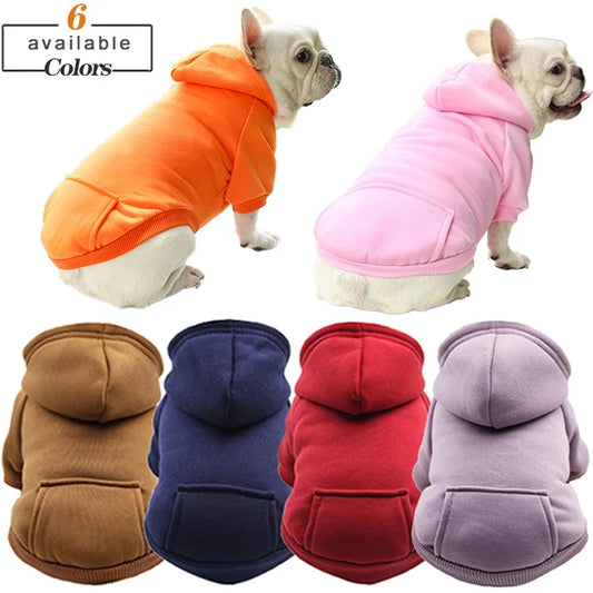 Dog Winter Hooded Sweatshirt for Small and Medium Doggy