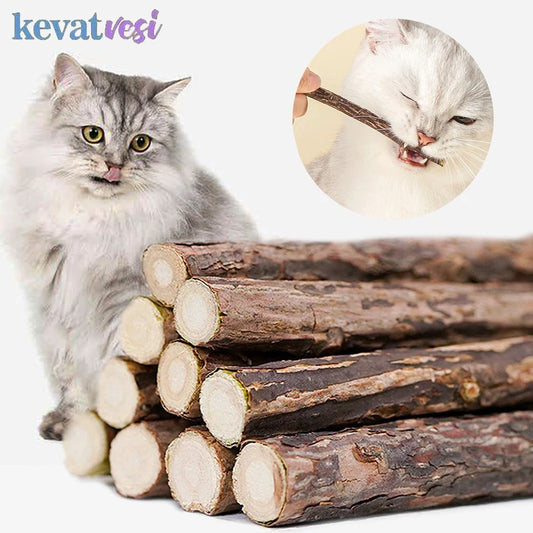 10pcs Cat Natural Sticks for Pet Teeth Cleaning , Chew