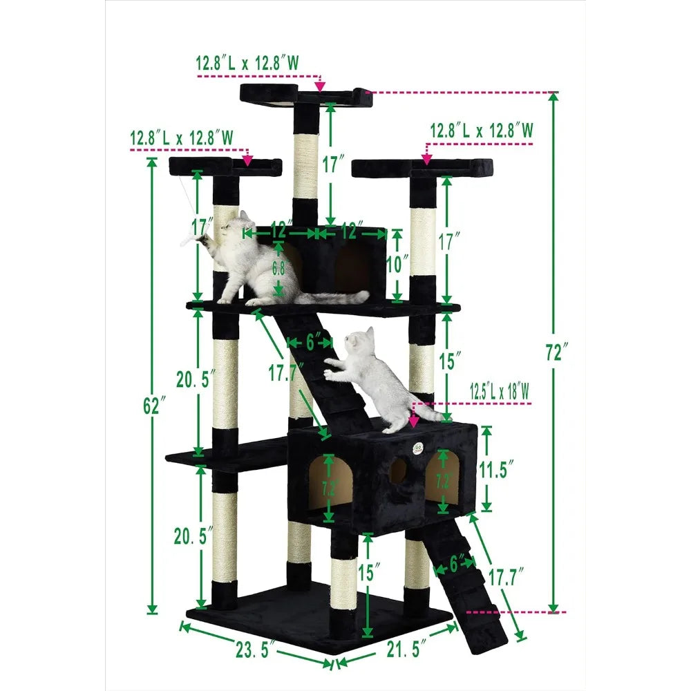 Extra Large Cat Tree Tower and Condo Cat House