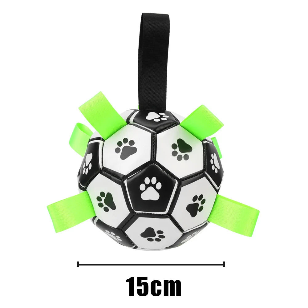 Dog Toys Soccer Ball with Grab Tabs