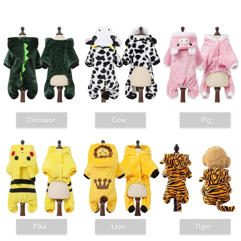 Thickened Flannel Costume for Pet, Warm Role Play