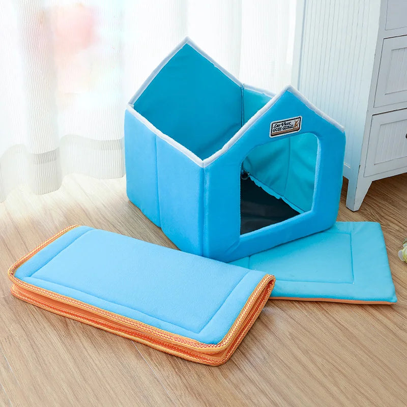 Foldable Dogs & Cat  House Kennel Nest Bed