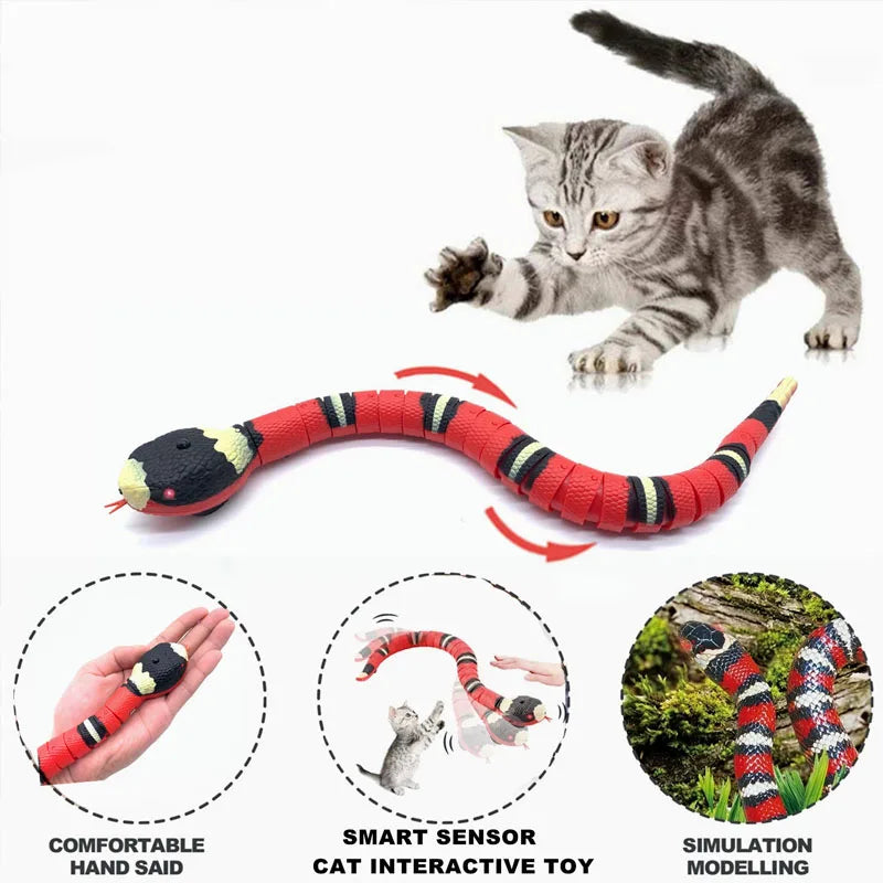 Smart Sensing Snake Cat Toys, Electric Interactive Toys for Cat