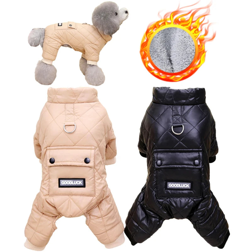 Winter Warm Pet Clothes Dogs &  Cats Jumpsuit Waterproof