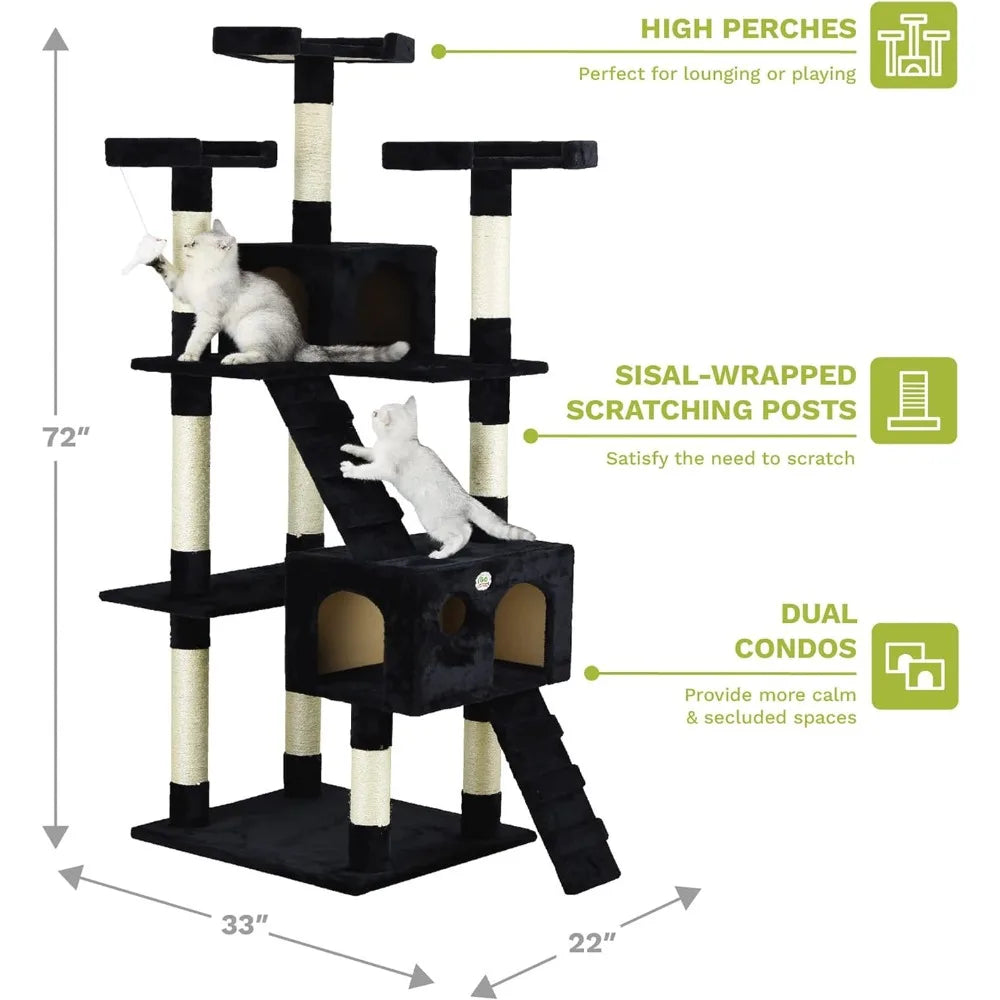 Extra Large Cat Tree Tower and Condo Cat House