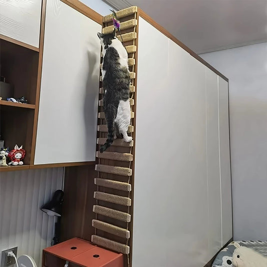 Cat Bridge  Sisal Wooden Rope Ladder