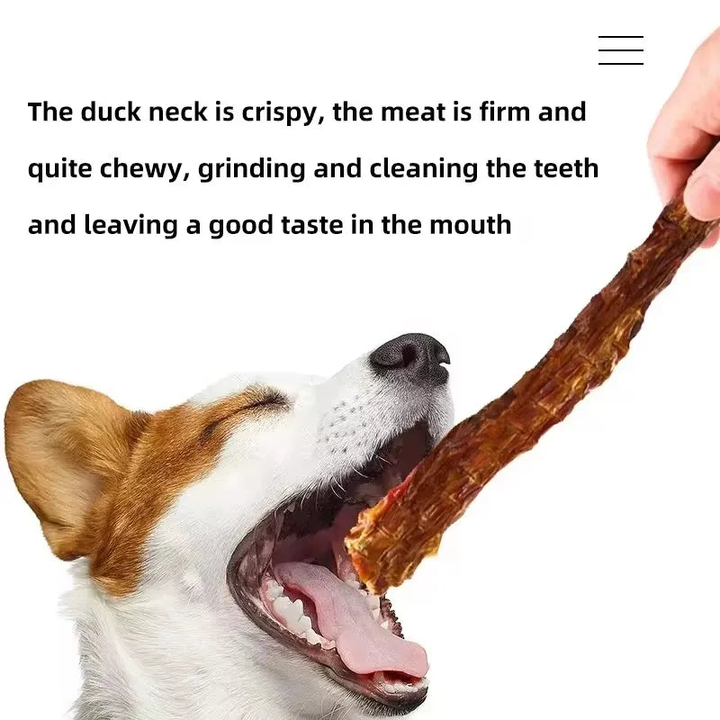 Dog Snacks Dried Duck Neck with Vitamins and Minerals Nutrition High Protein Dog Chew