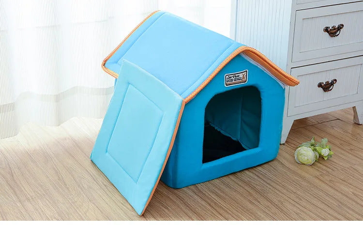 Foldable Dogs & Cat  House Kennel Nest Bed