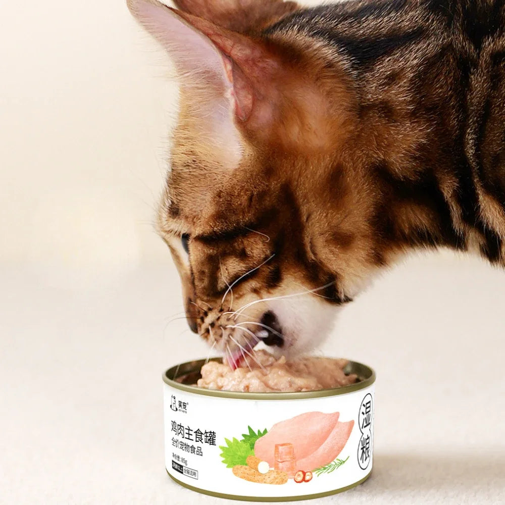 Cat Canned Food  Staple, Chicken, Duck and Salmon Rehydration High Protein