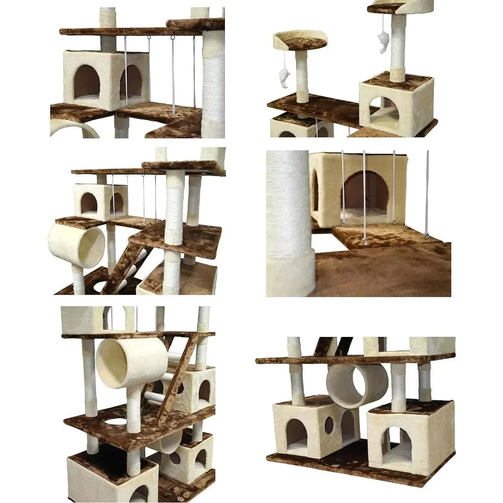 Huge Cat Tree House Climber Furniture with Swing