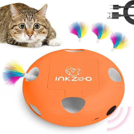 Cat Toys,  Smart Interactive Kitten Toy, Automatic 7 Holes