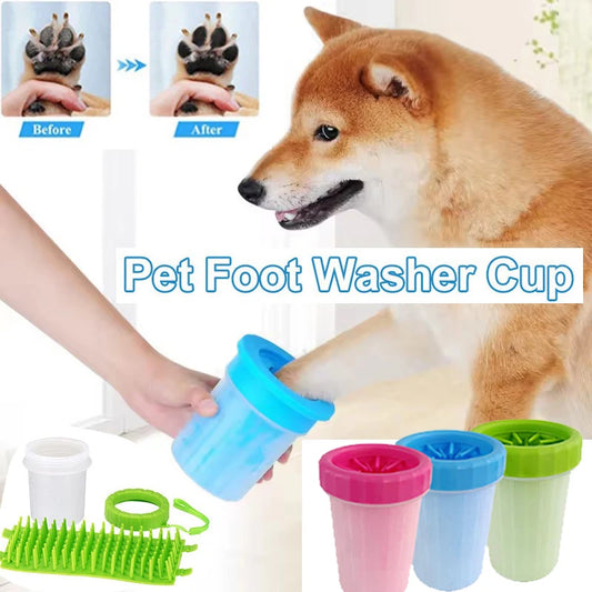 2 in 1 Portable Dog&Cat Foot Washer, Presser Foot Cleaning Cup