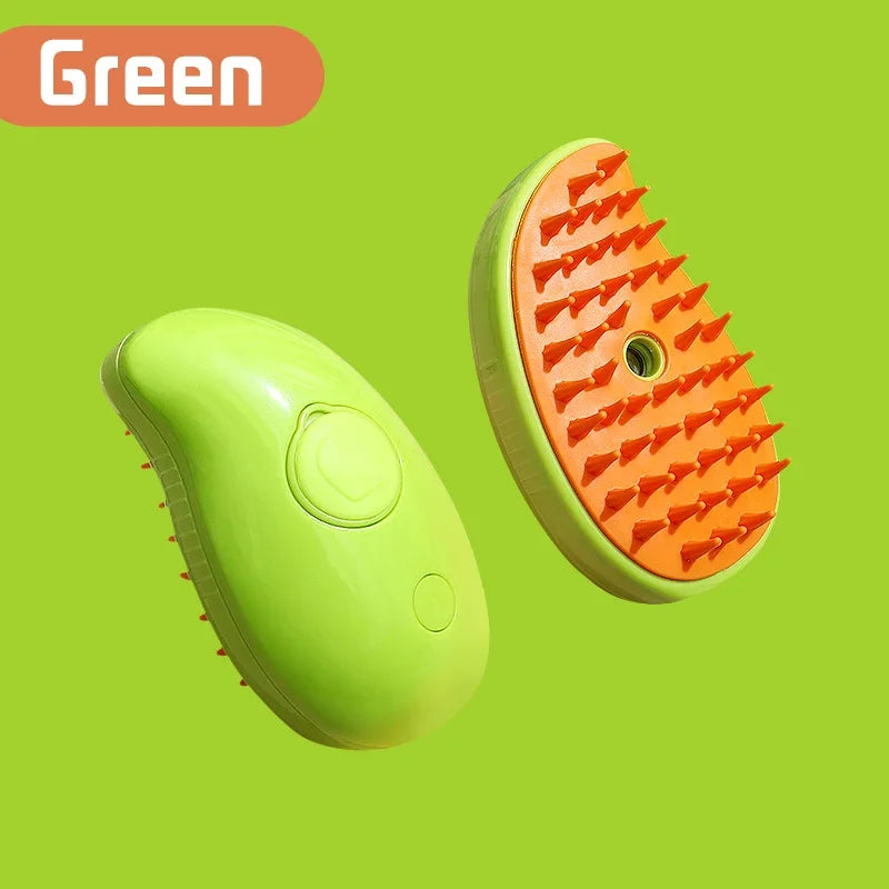 Pet Spray Massage Brush 3 in 1 One Button, Steam Spray