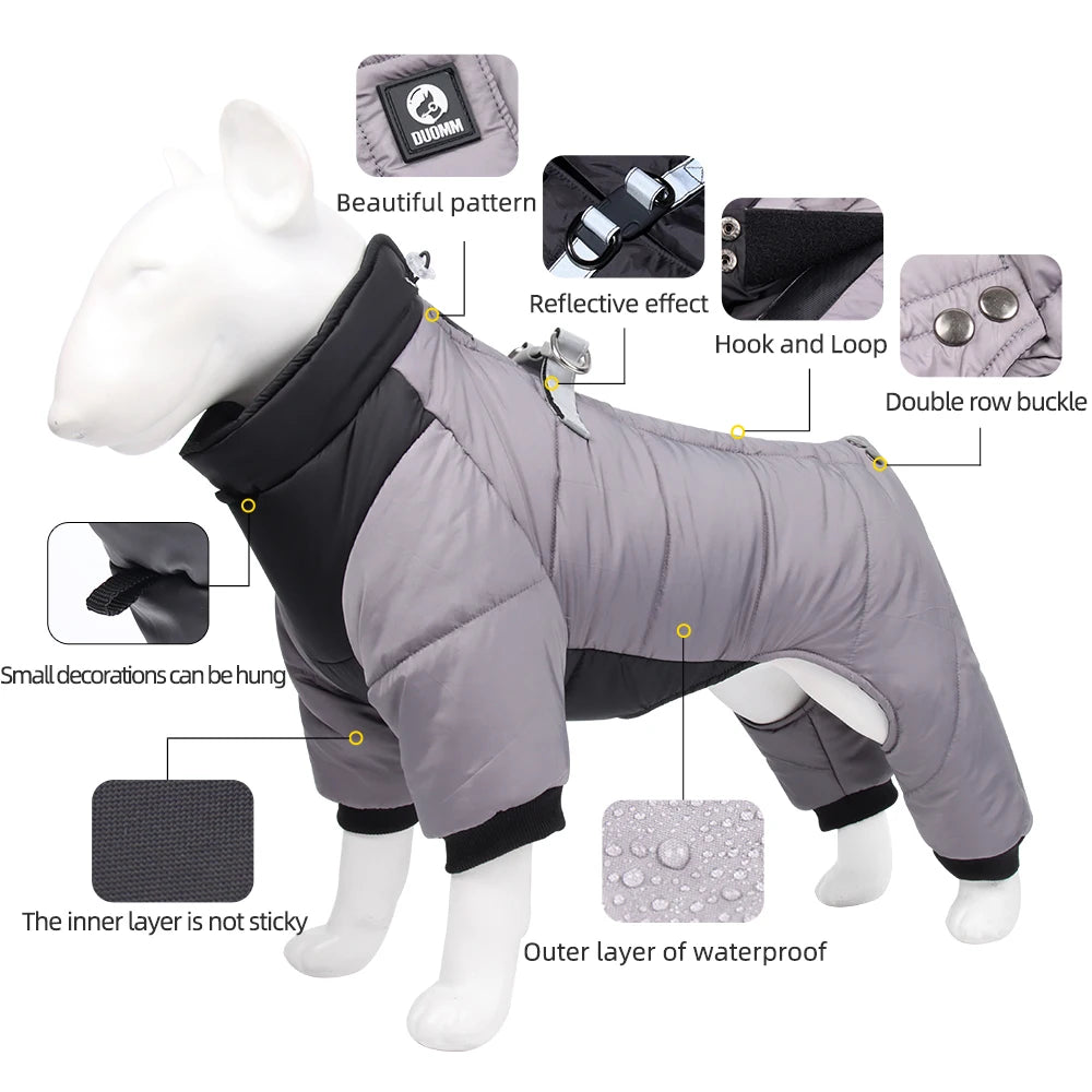 Winter Warm Thicken Dog Jacket Waterproof