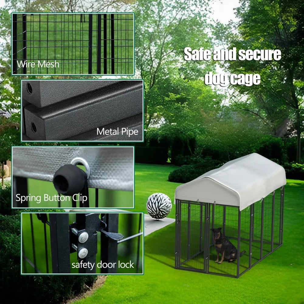 12 Panels Large Outside Dog Kennel