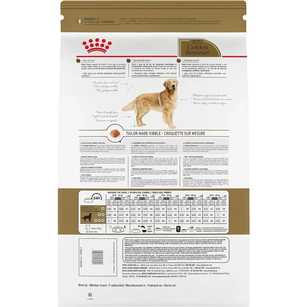 Golden Retriever Adult Dry Dog Food, 30 lb/13.6 Kg bag