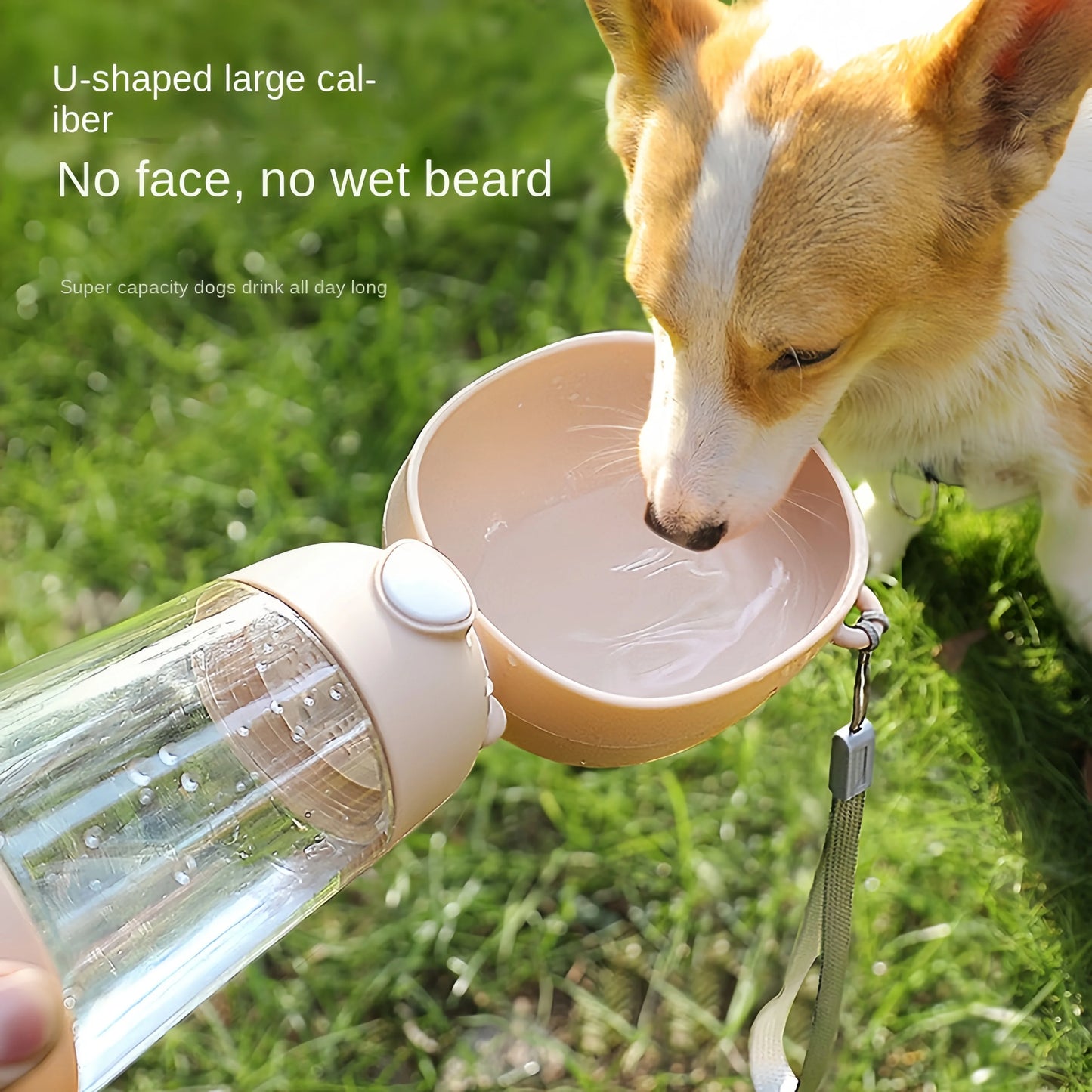 Pet Portable Water Bowl, Pet Water Cup Bottle With Food Dispenser