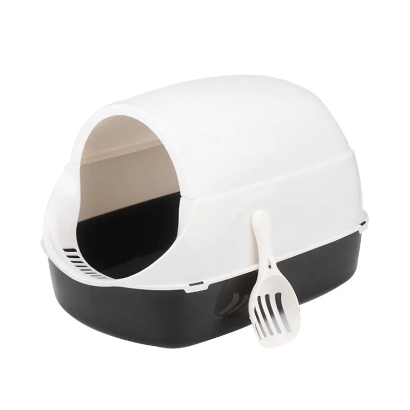 Fully Enclosed Cat Litter Box with Door Can Be Split Dual-Purpose