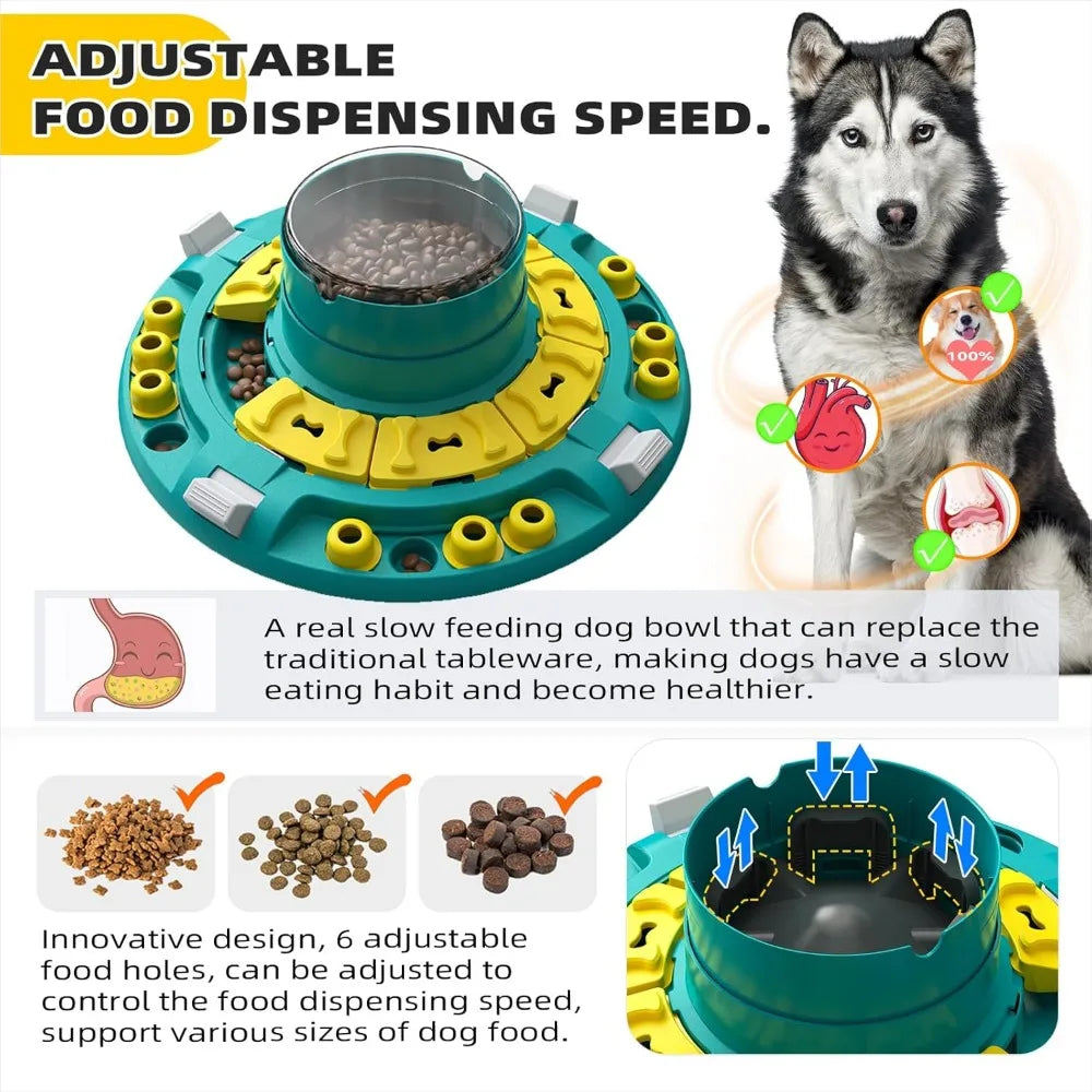 Dog Puzzle Toys Level 4 in 1 , Self Play Slow treat feeder