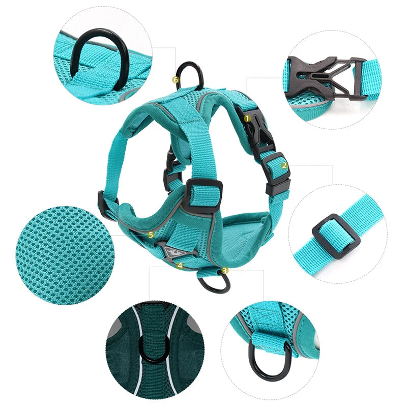 No Pull Dog Harness and Leash Set,Adjustable