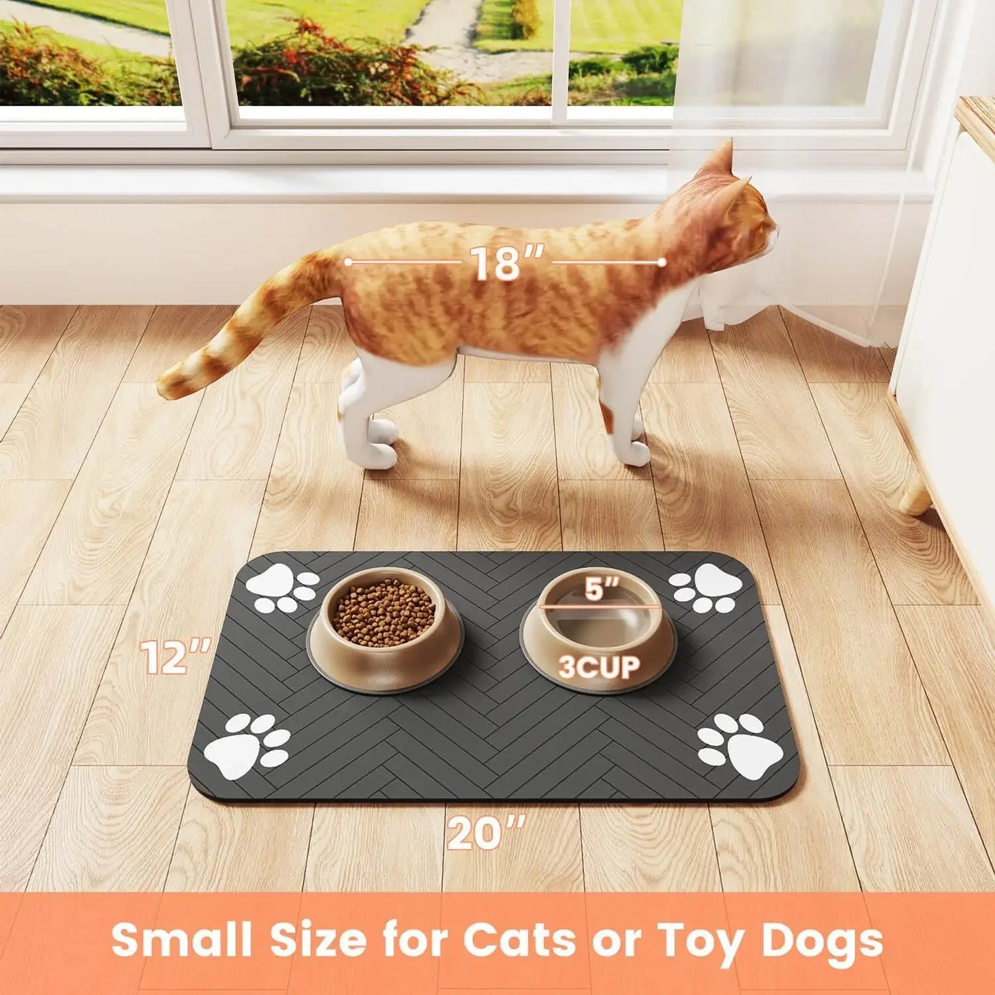 Water proof Mat for under Pet's Bowl