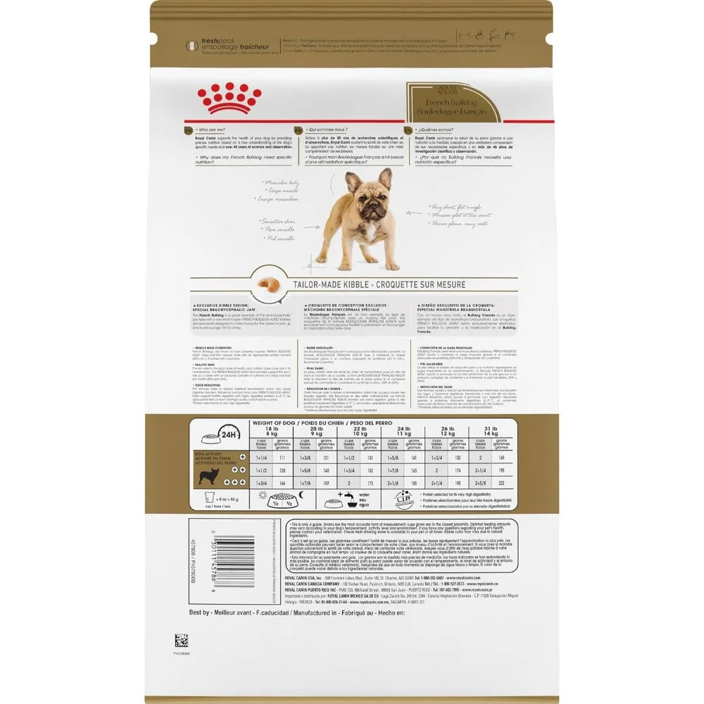 Breed Health Nutrition French Bulldog Adult: Dry Dog Food, 17 lb/7.7Kg bag