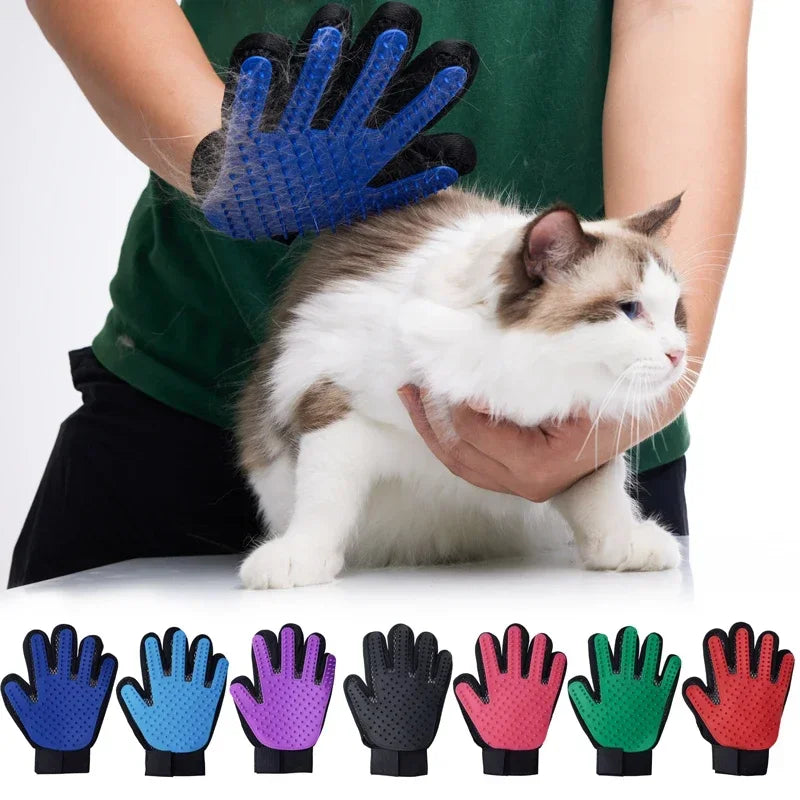 Pet Hair Remove Gloves Rubber  Grooming Hair  Brush