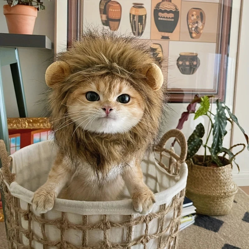 Pet Lion Mane Headgear